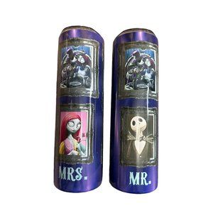2 20oz glow in the dark Tumblers Mr. & Mrs. Jack Skellington Night Before Xmas